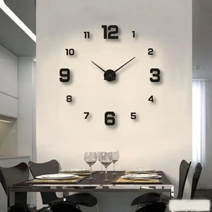 DIY Frameless Wall Clock Decal – Silent Modern Wall Decor