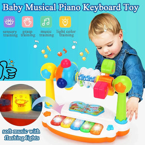 Baby Piano Toy with Lights, Sounds & Rotating Music Keyboard