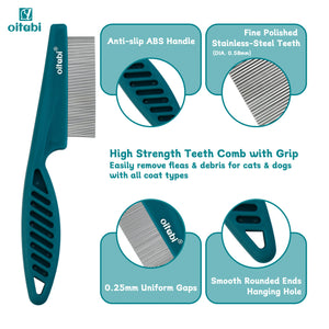 SEO Title: 3–6 Pcs Pet Grooming Comb Set – Stainless Steel Flea & Tear Stain Remover for Dogs & Cats