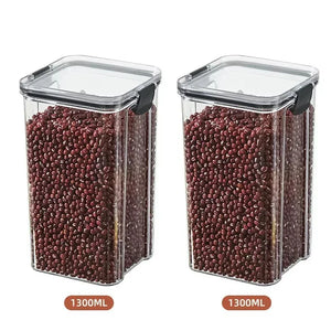 Stackable Plastic Food Storage Containers – Airtight Kitchen Jars