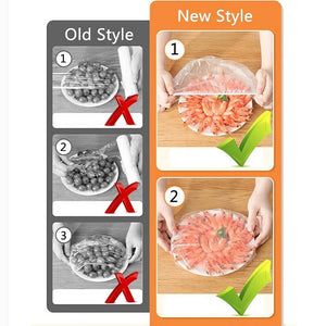 Disposable Food Covers – Elastic Plastic Wrap for Fresh Food Storage