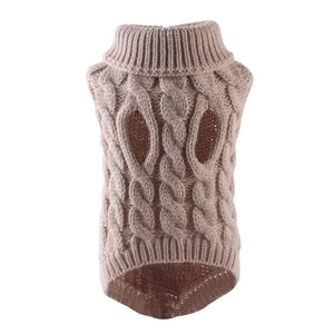 Warm Knitted Dog Sweater for Small Pets – Autumn & Winter