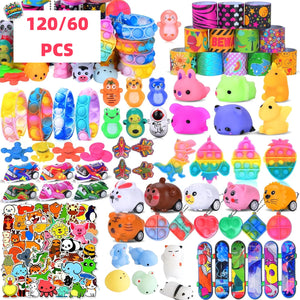 60/120 Pcs Kids’ Party Favor Toys – Fidget Goodie Bag Set