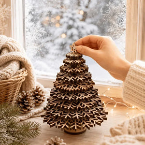 DIY 3D Wooden Christmas Tree – Festive Desktop Decor