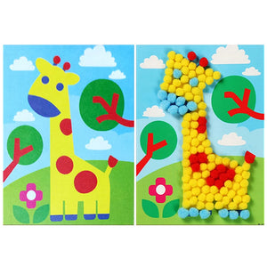 DIY Sticker Craft Kit for Kids Ages 3-6, Creative Educational Art Toy