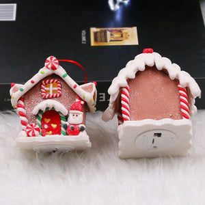 Christmas LED Hanging Ornaments – Snowman, Gingerbread & Santa