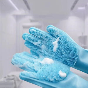 Pet Grooming Gloves – Silicone Bathing & Cleaning Gloves for Dogs and Cats