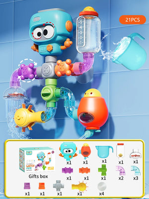 SEO Title: Baby Bath Toy Set with Suction Cups – Water Spinner Game for Toddlers