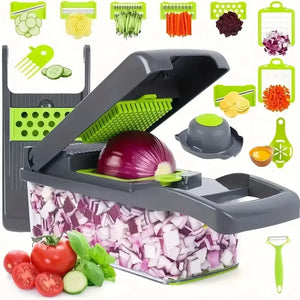 14-in-1 Vegetable Chopper, Multifunctional Food Slicer and Dicer