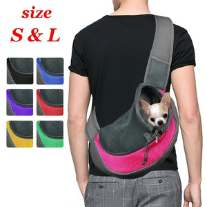 SEO Title: Dog Sling Carrier Backpack – Breathable Mesh Travel Bag for Dogs & Cats