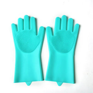 Pet Grooming Gloves – Silicone Bathing & Cleaning Gloves for Dogs and Cats