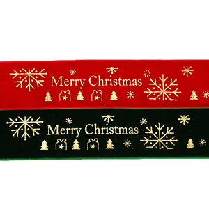 Christmas Printed Ribbon 3.8cm, 3 Yards/Pack for DIY Bows & Gift Decoration