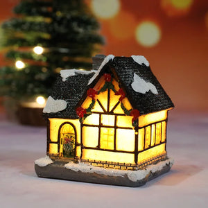 LED Christmas Miniature House Night Light – Festive Decor