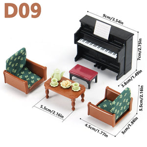 1:12 Miniature Dollhouse Furniture Set – Kitchen & Dining Accessories for Kids