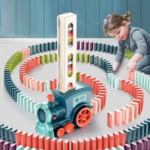 Automatic Domino Train Toy for Kids – Educational Building Set