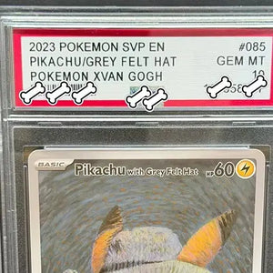 Pokémon Pikachu Grey Felt Hat Van Gogh Card – Collectible TCG Gift