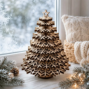 DIY 3D Wooden Christmas Tree – Festive Desktop Decor