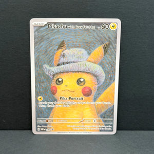 Pokémon Pikachu Grey Felt Hat Van Gogh Card – Collectible TCG Gift