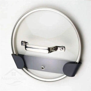 Wall-Mounted Pot Lid Holder – Plastic Kitchen Organizer Rack