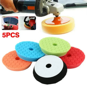 5PCS Car Polishing Pad Kit for Drill – Waxing & Buffing Discs