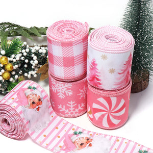 Pink Christmas Ribbon for DIY Crafts & Gifts