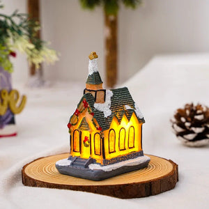 Glowing Resin Christmas House Decor