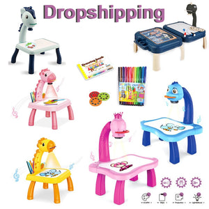 Kids LED Drawing Projector Toy, Educational Painting Board for Girls and Boys