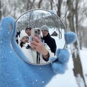 Portable Travel Selfie Mirror – Handheld Round Photography Mirror