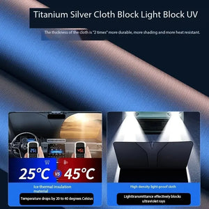 Folding Car Windshield Sunshade – UV Protection Cover
