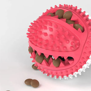 Interactive Dog Chew Ball Toy with Suction Cup & Teeth Cleaning