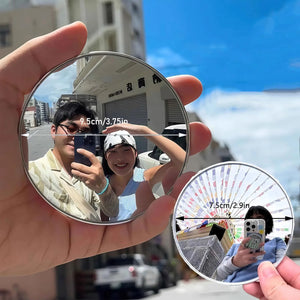 Portable Travel Selfie Mirror – Handheld Round Photography Mirror