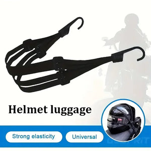 Motorcycle Helmet Cargo Net with Safety Hooks – Elastic Luggage Mesh