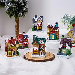 Glowing Resin Christmas House Decor
