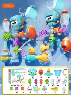 SEO Title: Baby Bath Toy Set with Suction Cups – Water Spinner Game for Toddlers
