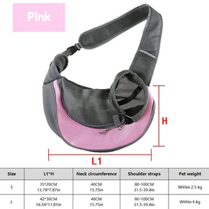 SEO Title: Dog Sling Carrier Backpack – Breathable Mesh Travel Bag for Dogs & Cats