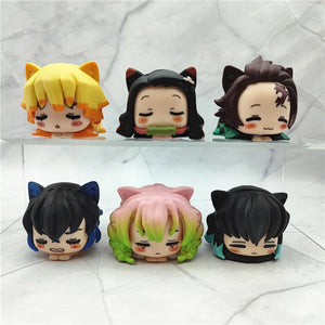 Demon Slayer Mini Figures Set – 6PCS Anime PVC Collectible Toys