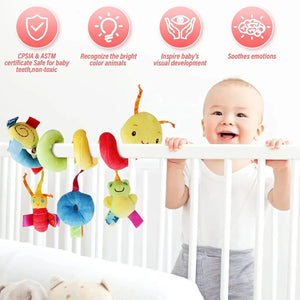 Baby Spiral Hanging Toy – Soft Crib Rattle for Newborns & Strollers