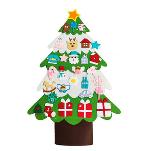 DIY Felt Christmas Tree Decoration, Santa Claus Ornaments & Kids Xmas Gifts