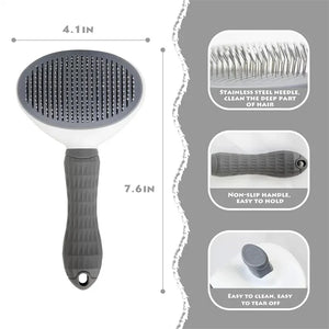 Self-Cleaning Pet Grooming Brush for Cats & Dogs