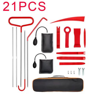 21/18PCS Car Door Tool Kit with Air Wedge Pump & Carrying Bag
