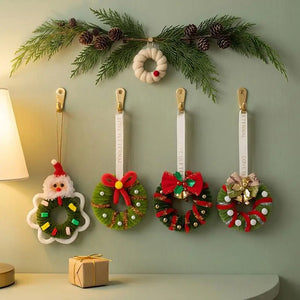 DIY Christmas Tree Ornaments with Pinecones & Mini Wreaths