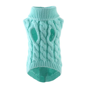 Warm Knitted Dog Sweater for Small Pets – Autumn & Winter