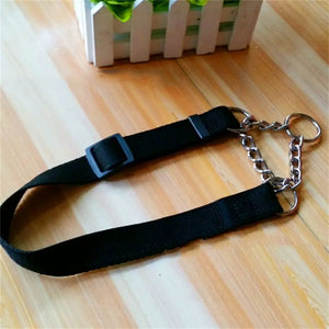 Nylon Half-Check Pet Collar – Outdoor Training Collar for Dogs & Cats