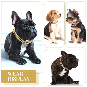 Diamond Cuban Chain Pet Collar – Stylish Metal Collar for Dogs & Cats