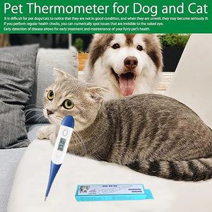 Veterinary Medical Digital Clinical Thermometer Reusable with Flexible Tip for Poultry Houses and Clinic Diagnosis for Pet Use