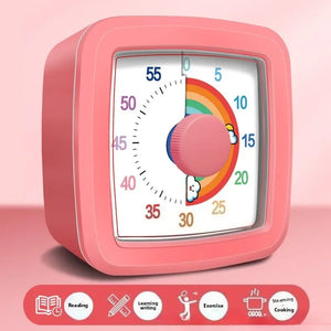 60-Minute Visual Timer – Silent Countdown Clock for Home, School & Classroom