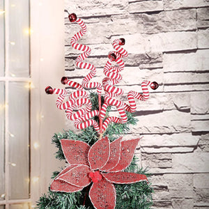 Christmas Flower Picks with Woolen Bells