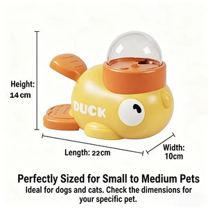 SEO Title: 2-in-1 Interactive Dog Toy & Treat Dispenser – Duck Feeder