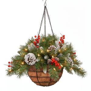 Decorative Christmas Wreath Basket – Holiday Home Decor