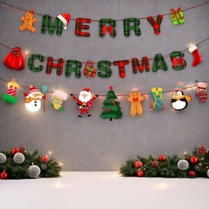 Christmas Party Decorations Set with Banner & Ornaments